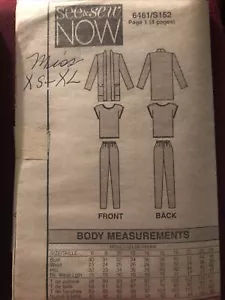 Vintage Butterick Pattern 6461 Misses' Jacket, Pants & Top Sizes XS-XL UNCUT - Picture 1 of 1
