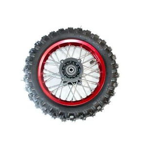 Llanta trasera trasera roja de 2,50 - 10 10" pulgadas neumático Knobby PIT Trail Dirt Bike - Imagen 1 de 6