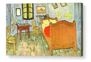 VAN GOGH THE BEDROOM AT ARLES CANVAS BOX PRINT PICTURE A4, A3, A2, A1 - Picture 1 of 5