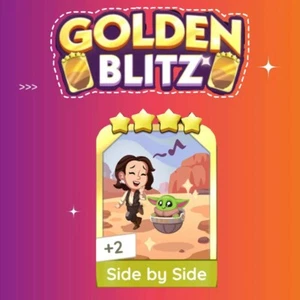 GOLDEN BLITZ|4 Star sticker GOLD card |SET17 |Side By Side - Picture 1 of 1