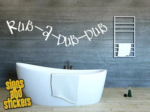 Adesivo murale bagno decalcomania strofinare un dub dub citazione anatra arte divertente - Foto 1 di 1
