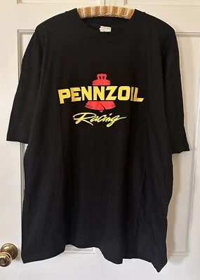 Camiseta De Colección Años 90 Pennzoil Racing Negra Puntada Única Talla L XL Foto 1 de 4