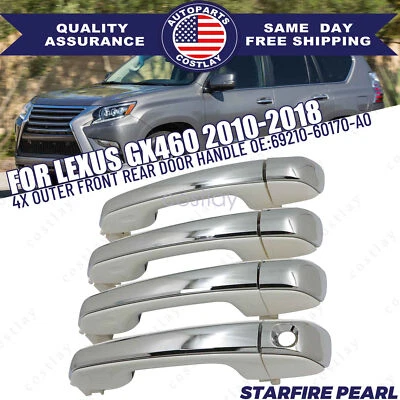 NEW 4X Starfire Pearl Outer Door Handle For Lexus GX460 2010-2018 6921060170A0 - Image 1 of 4
