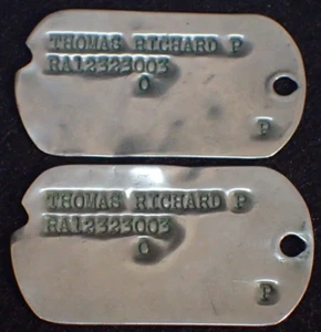 Cold War US Army Personnel ID Discs "Dog Tags" Richard P THOMAS Early VN Era '65 - Picture 1 of 5