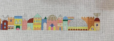 Peterson Roberts Tallis Atarah Neck Band Strap Handpainted Needlepoint Canvas - Image 1 of 3