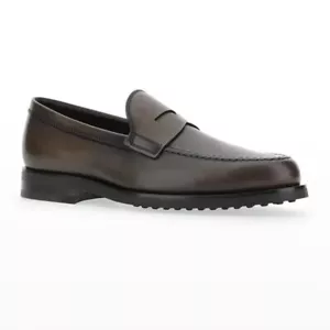 Mocasines sin cordones de cuero Tod's para hombre Penny marrón talla 8,5 EE. UU. - Imagen 1 de 9