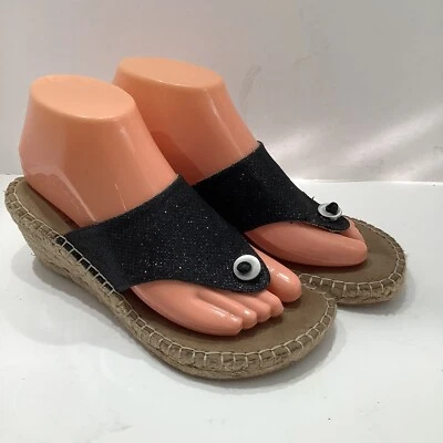 WHITE MOUNTAIN Women's Beachball Espadrille Wedge Thong Sandal Sz. 6.5M, Exc - Image 1 of 4