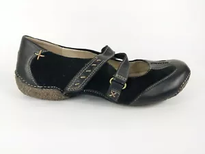 Clarks Black Leather/ Suede Flat Shoes Uk 3 - Picture 1 of 6