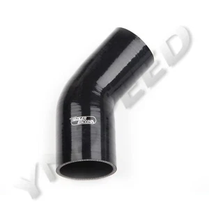 4Ply 2.75" To 2.5'' ID 45 Degree Reducer Hose Silicone Turbo Coupler Pipe Black - Picture 1 of 7