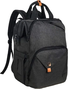 Baby Diaper Bag Backpack Large Capacity Double Compartment with Stroller Straps, - Picture 1 of 12