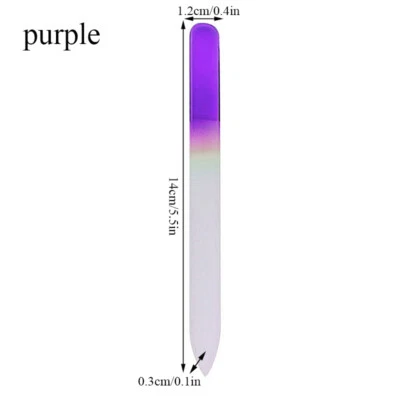 Crystal Glass Nail File Double Side Manicure Pedicure Art Tool Nail File Polish↕ - Image 1 of 4