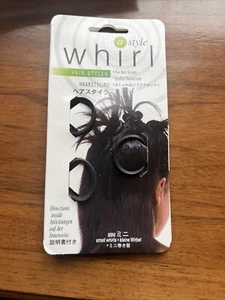 Whirl A Style Mini kleine Wirbel lustiger Haarakzent - schwarz - Bild 1 von 4