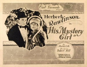His Mystery Girl Lobby Card Herbert Rawlinson 1923 Old Movie Photo