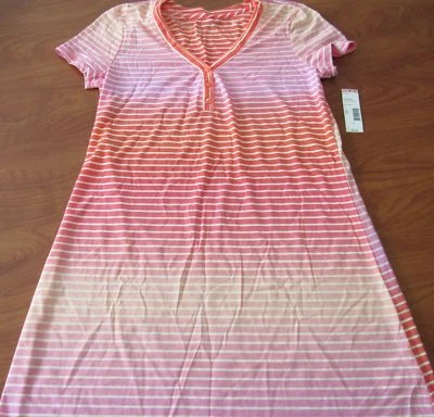 NEW COVINGTON WOMENS SLEEPWEAR STRIPED HEAVENLY NIGHTSHIRT SZ S - Изображение 1 из 3