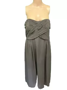 Debut Brown Textured Strapless Evening Dress - UK Ladies Size 16 - Picture 1 of 2