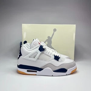 Scarpe da ginnastica Air Jordan 4 Retro SP Summit bianche blu navy taglia uomo 9 - donna 10,5 - Foto 1 di 9