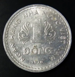 Vietnam 1976, 1 Dong, Aluminum coin. KM 14. AU-UNC - Picture 1 of 3