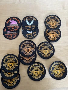 Sauk Prairie HOG Chapter 1993-2001 MDA Freedom Ride Motorcycle 14 Patch’s - Picture 1 of 7
