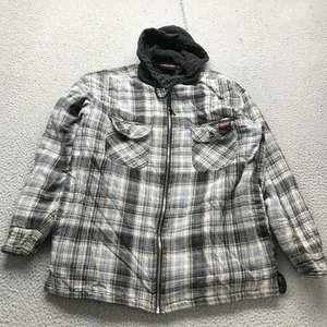 Dickies Genuine Quilted Lined Sweatshirt Jacket Hoodie Mens Medium Black White - Picture 1 of 10