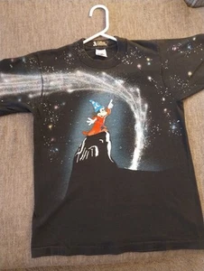 Vintage Disney Fantasia Mickey Mouse Disney All Over Print Shirt Small 90s Rare - Bild 1 von 12