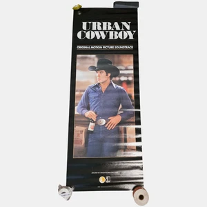 Urban Cowboy Movie Soundtrack 18x48 Double Sided Promo Poster Original VTG 1980 - Picture 1 of 11