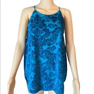 Camiseta sin mangas para mujer Cable & Gauge talla mediana Swing azul - Imagen 1 de 7
