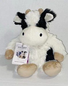 Peluche Warmie mucca bianco e nero nuovo con etichette morbido pesato calore aroma terapia lavanda - Foto 1 di 15