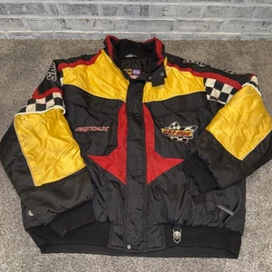 Vintage Ski-Doo Snowmobile Jacket Mens XXXL Checker SnoGear Insulated Yellow - Picture 1 of 13