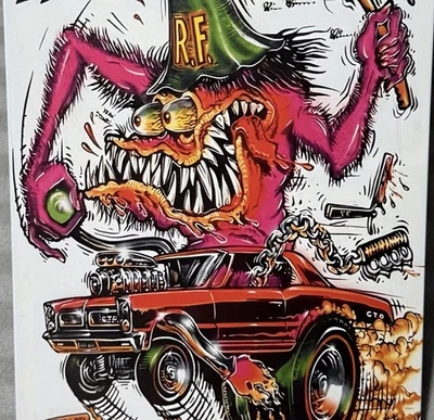 🔥RAT FINK Ed “Big Daddy” Roth RF Hot Rod 12x8” Letrero de metal Wild Child 1967 GTO Foto 1 de 4