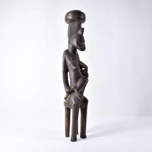 Senufo Umstandsfigur auf Hocker Côte d'Ivoire - Bild 1 von 15