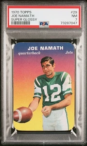1970 Topps Super Glossy #29 Joe Namath PSA 7 New York Jets Salón de la fama EE. UU. de Alabama - Imagen 1 de 1