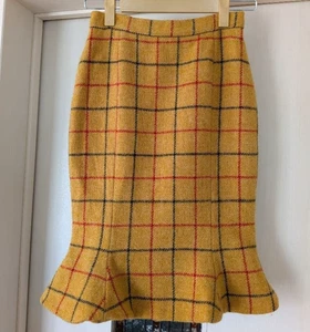 Used Vivienne Westwood Skirt Size 10 Flare Hem Wool Check Pattern Design XS(XXS) - Picture 1 of 9