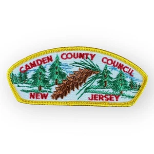 Camden County Council BSA Patch New Jersey Pine Cone Vintage CSP Unused - Picture 1 of 2
