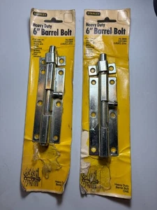 Pernos de barril 6 pulgadas (JUEGO DE 2) de alta resistencia Stanley 76-3805 completo NUEVO SELLADO - Imagen 1 de 12