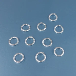 20 massive Sterlingsilber 6 mm Stärke 19 / 0,9 mm offene Biegeringverbinder #33140 - Bild 1 von 3