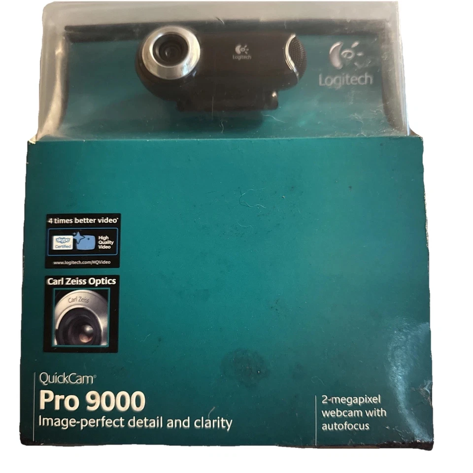Logitech QuickCam Pro 9000 Web Cam 2-megapixel w/ Autofocus New Sealed - Image 1 of 4