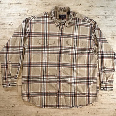 Lucchese Clásico A Cuadros Abotonable Para Hombre Manga Larga, Talla XL, Vintage Años 90 Foto 1 de 4