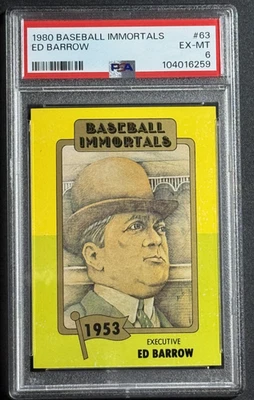 1980 SSPC Baseball Immortals #63 Ed Barrow PSA 6 EX-MT HOF - Image 1 of 2