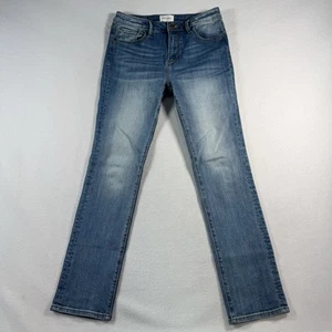 Driftwood Jeans Womens 27 Blue Audrey Straight High Rise Medium Wash Stretch - Picture 1 of 10