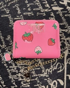2025 Juicy Couture Pink Lemonade Strawberry Coin Zipper Purse Wristlet Wallet ๐ - Picture 1 of 9