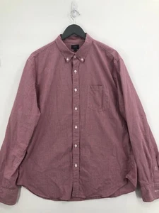 J Crew Button Up Shirt Adult Extra Large Red White Long Sleeve Casual Mens - Bild 1 von 11