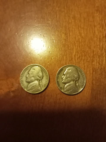 1942 P S Jefferson Silver Nickel Set (2 Coin Lot) Cover