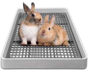 Guinea Pig Litter Tray Pan with Grate, Rat Litter Box for Cage, Medium - Picture 1 of 8