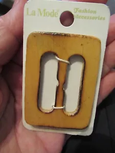 Hebilla de cinturón de madera de 1 1/2" vintage La Mode TOTALMENTE NUEVA envío gratuito - Imagen 1 de 2