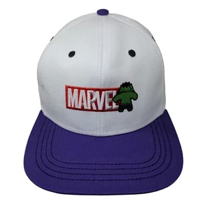 Marvel Boys Snapback Hat White Purple Size 57CM Incredible Hulk Embroidered Logo - Picture 1 of 11