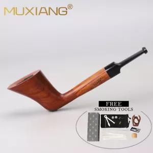 Freehand Rosewood Tobacco Pipe Short Straight Stem Handmade Pipe 10 Accessories - Picture 1 of 8