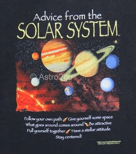 ADVICE FROM THE SOLAR SYSTEM SWEATSHIRT-Astronomy Space Planets Sun Science M-XL - Picture 1 of 2