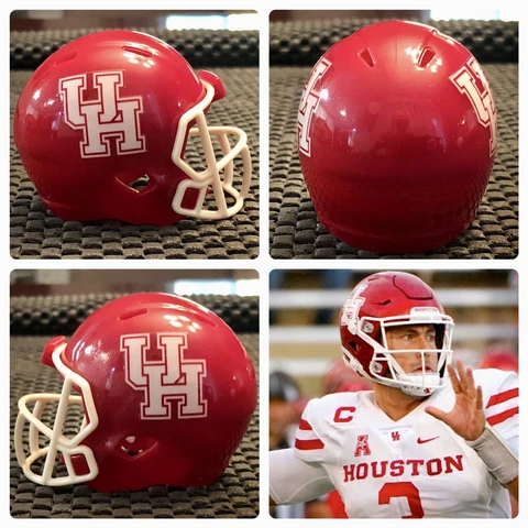 2022 Custom Pocket Pro Helmet American Athletic Houston Cougars Red Cover