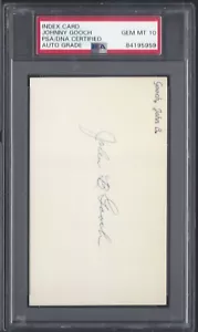 JOHNNY GOOCH,1925 PITTSBURGH PIRATES W.S. CHAMPS, INDEX CARD,PSA/DNA GEM MINT 10 - Picture 1 of 1