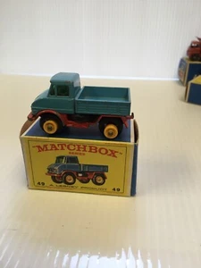 Lesney Matchbox Toys MB49 Unimog Blue/Red - Picture 1 of 5
